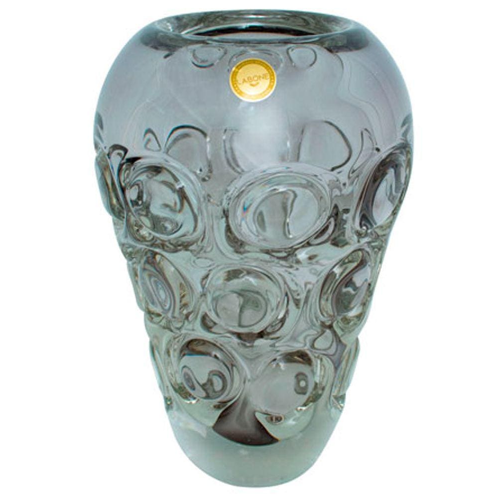 Vaso murano Vercelli Quartzo Fume 14x31 cm