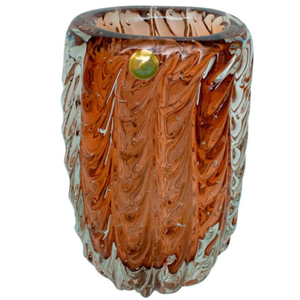 Vaso murano Lisboa garnet 15x11x28 cm 