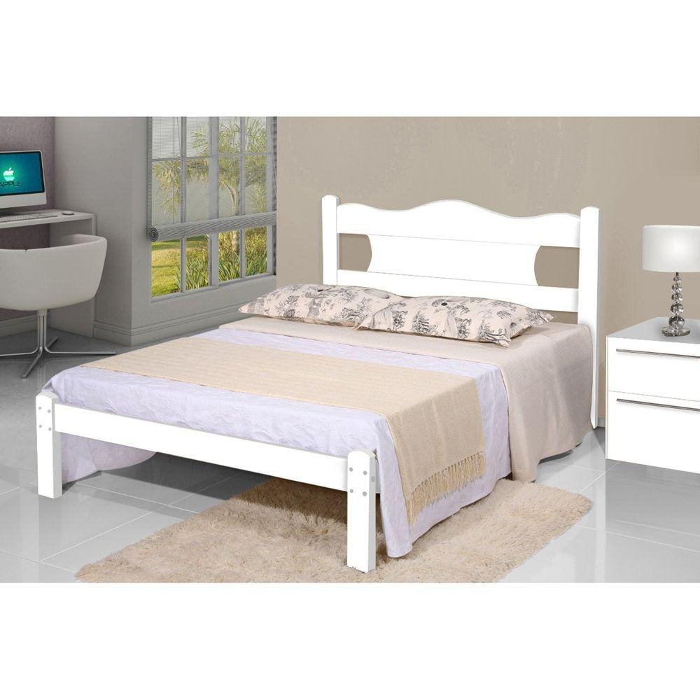 Cama Casal Munique Branco