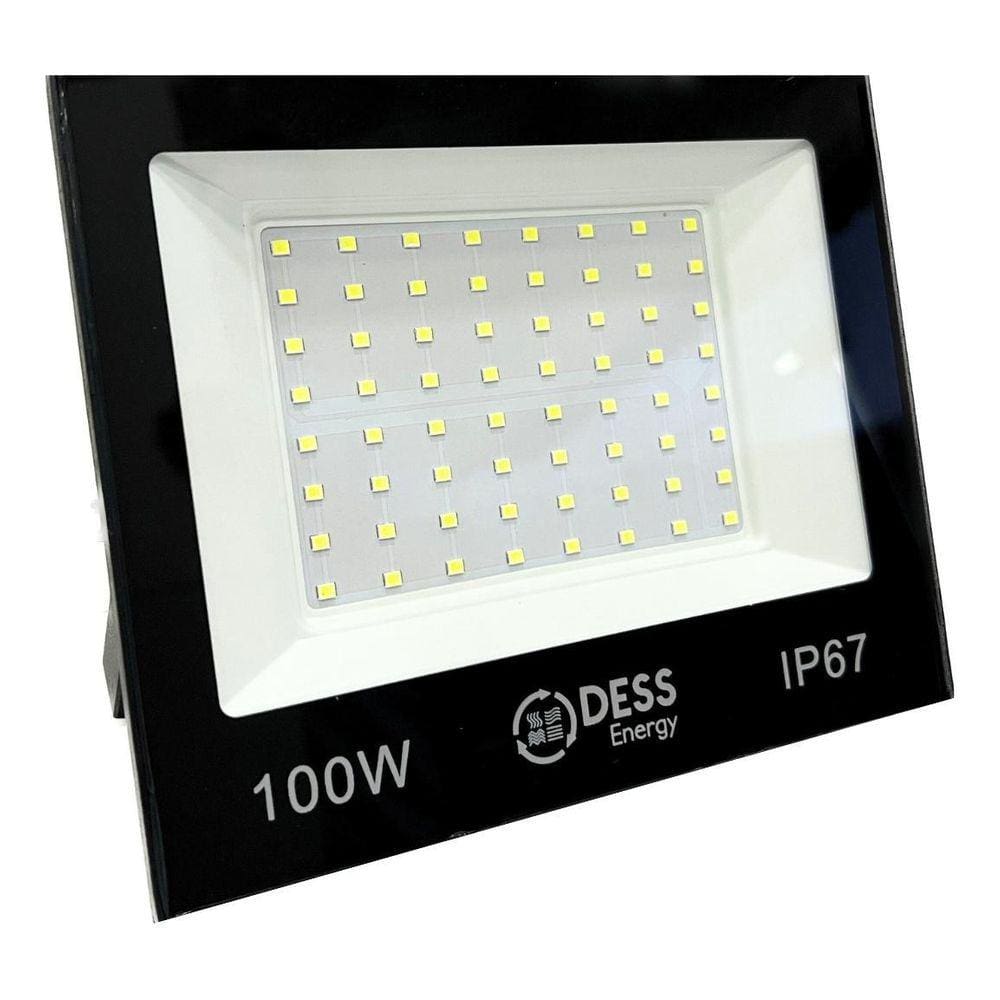 Kit 2 Refletor Led 100W Smd Holofote Prova Dágua Branco Frio