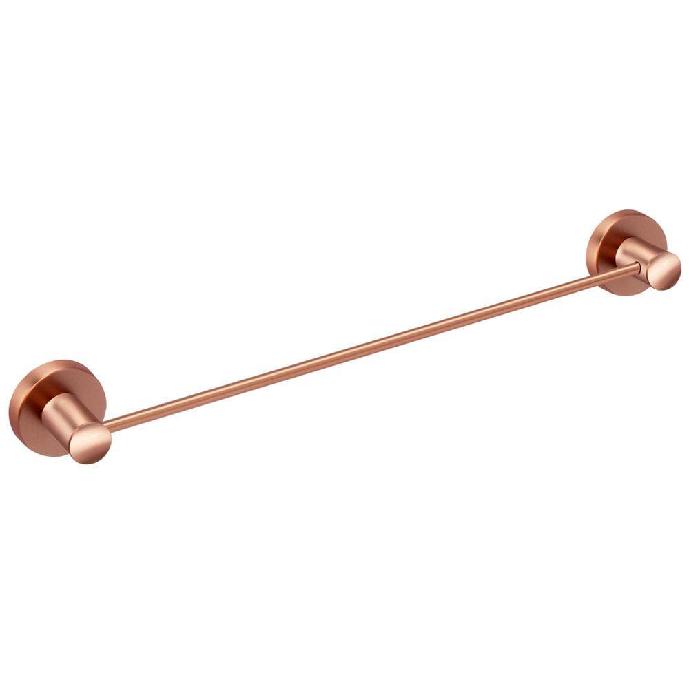 Porta Toalha Reto Pieno De 550Mm Em Metal Rose Foscoforusi