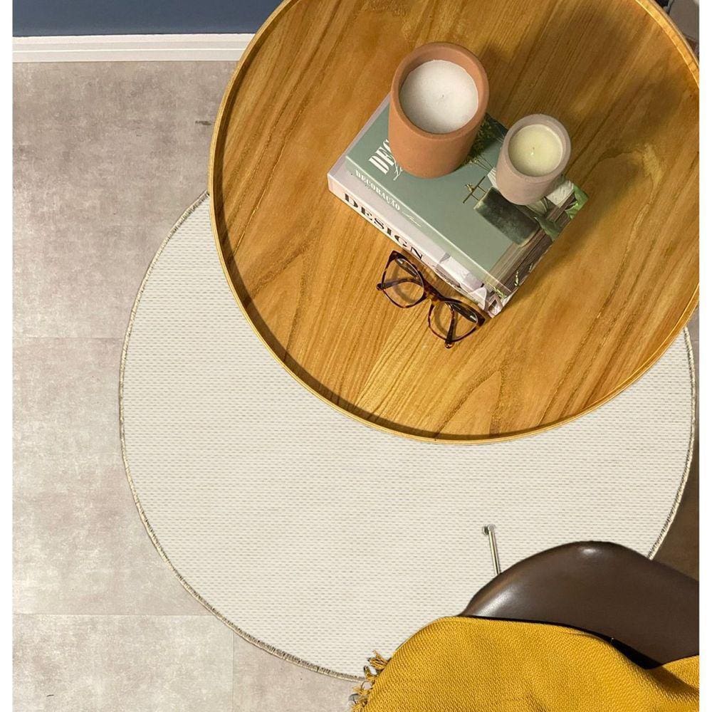 Tapete Redondo 200cm Lumiere Cru