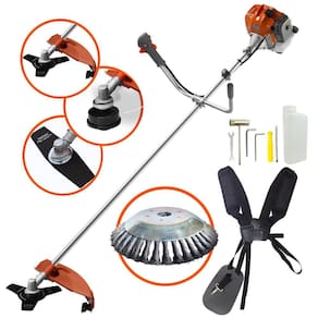 Roçadeira Profissional Á Gasolina Tekna RL520ACN TK 52cc + Kit de Lâminas de Corte Com Faca 2 Pontas e Disco Escova de Aço