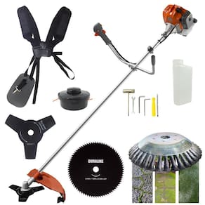 Roçadeira Profissional Á Gasolina Tekna RL520ACN TK 52cc + Kit de Lâminas de Corte Com Faca 80 Dentes e Disco Escova de Aço