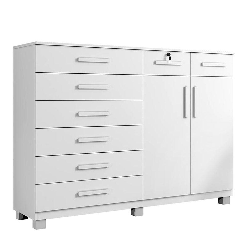 Comoda New Triunfo Quarto com 8 Gavetas e 2 Portas