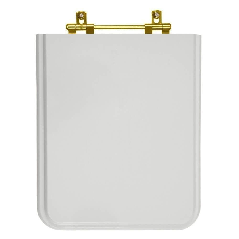 Assento Sanitário Poliéster Square Cinza Platina