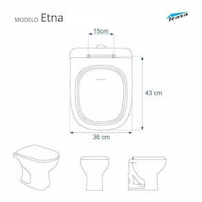 Assento Sanitario Poliester Borboleta Preto Para Vaso Icasa