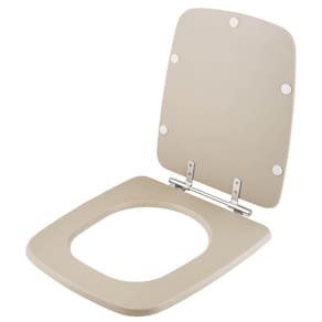 Assento Sanitário Poliester Boss Champagne Bege Fosco