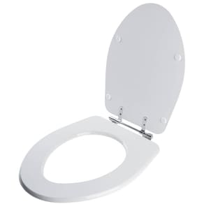 Assento Sanitário Em Mdf Branco Para Bacia Ideal Standard