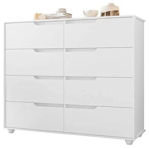 Cômoda Doble 8 Gavetas Albatroz Cor Branco Naturale
