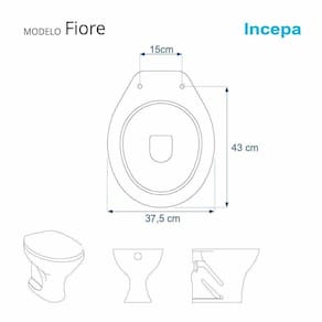 Assento Sanitário Almofadado Fiore Branco Para Vaso Incepa