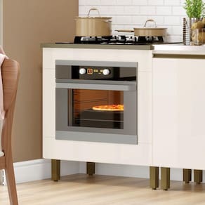 Balcão para Forno de Embutir com Tampo Alice Off White
