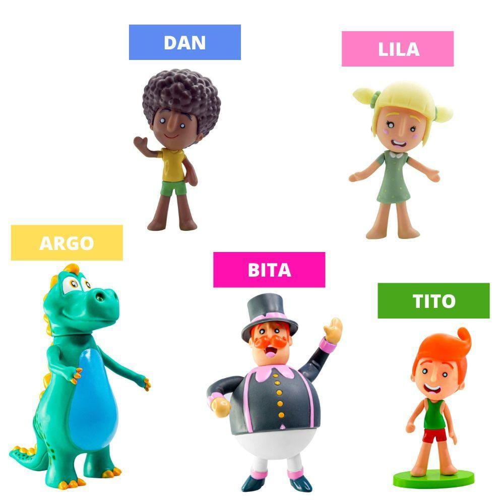 Coleção Mundo Bita com 5 Bonecos de Vinil Lider Brinquedos