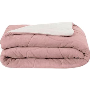 Edredom Tecebem Solteiro Confort Plus Sherpa 170Mx240M Rose