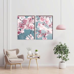Kit 2 Quadros Decorativos Cerejeira 50x70cm