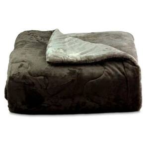 Edredom Buettner Casal Plush Flannel Dupla Face 220Mx240M Chocolate Escuro E Chocolate Claro