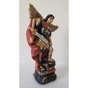 Anjo Arcanjo São Miguel 22cm Gesso - Pintura Feita a Mão- Artigo Religioso