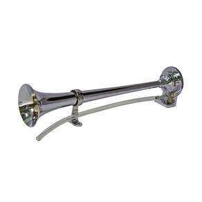 Buzina Ar 1 Corneta Cromada 40CM Caminhão Onibus 24 Volts com Compressor - Gauss - GB1008