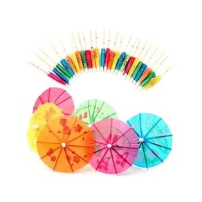 Palito Decorado Guarda-chuva Para Drinks Bebidas-combo 100un