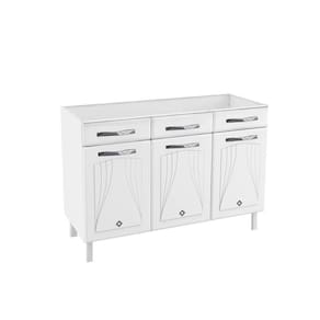 Balcão de Cozinha Modulado Star New 3 Portas e 3 Gavetas 120cm Branco - Telasul