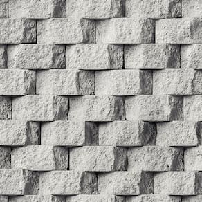 Papel De Parede Vinilico Tijolo/pedras Cinza