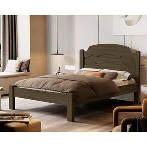 Cama Iris 1.4 Casal Castanho – VJ Móveis