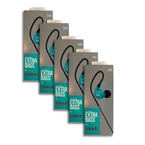 Kit 5 Fones de Ouvido Vokal Para Retorno de Palco E40 Extra Bass - Azul