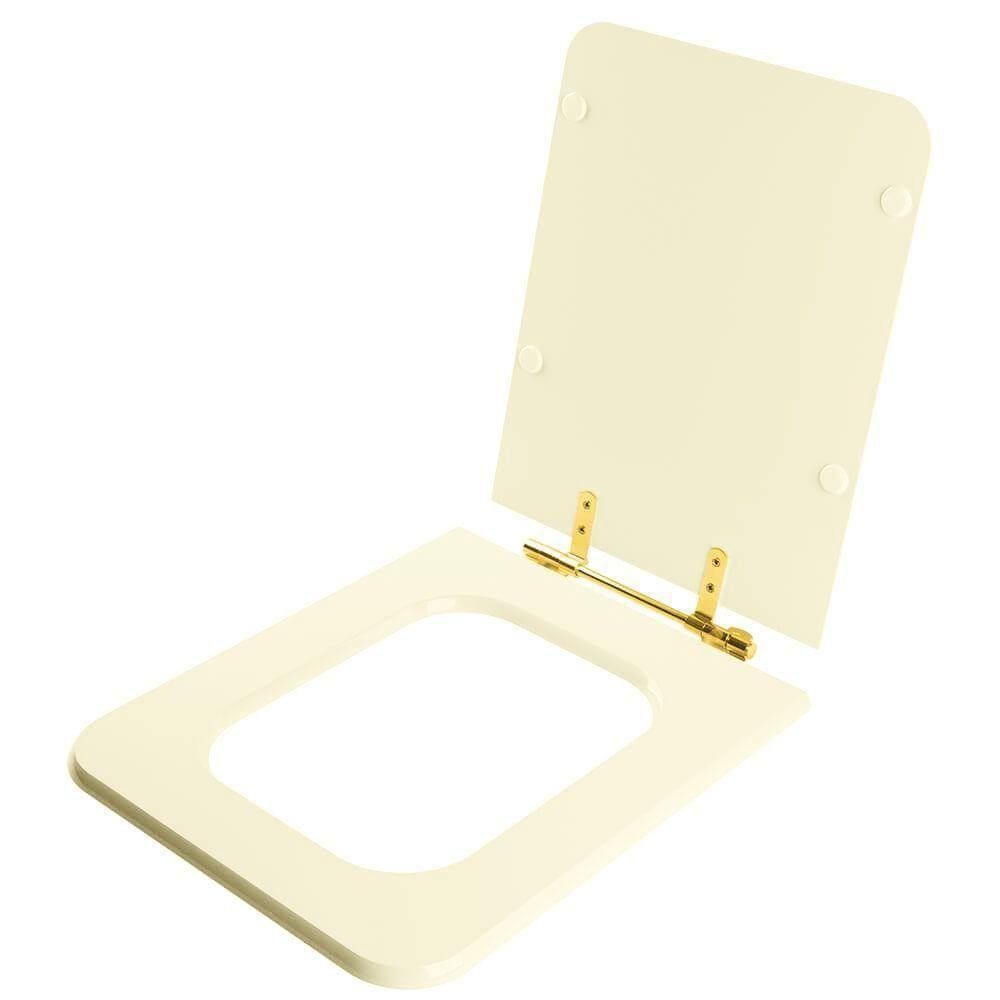 Tampa De Vaso Square Biscuit Para Bacia