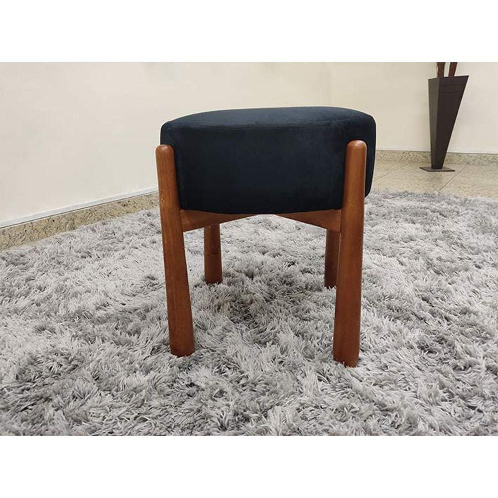 Puff Decorativo Preto 322 Apolo