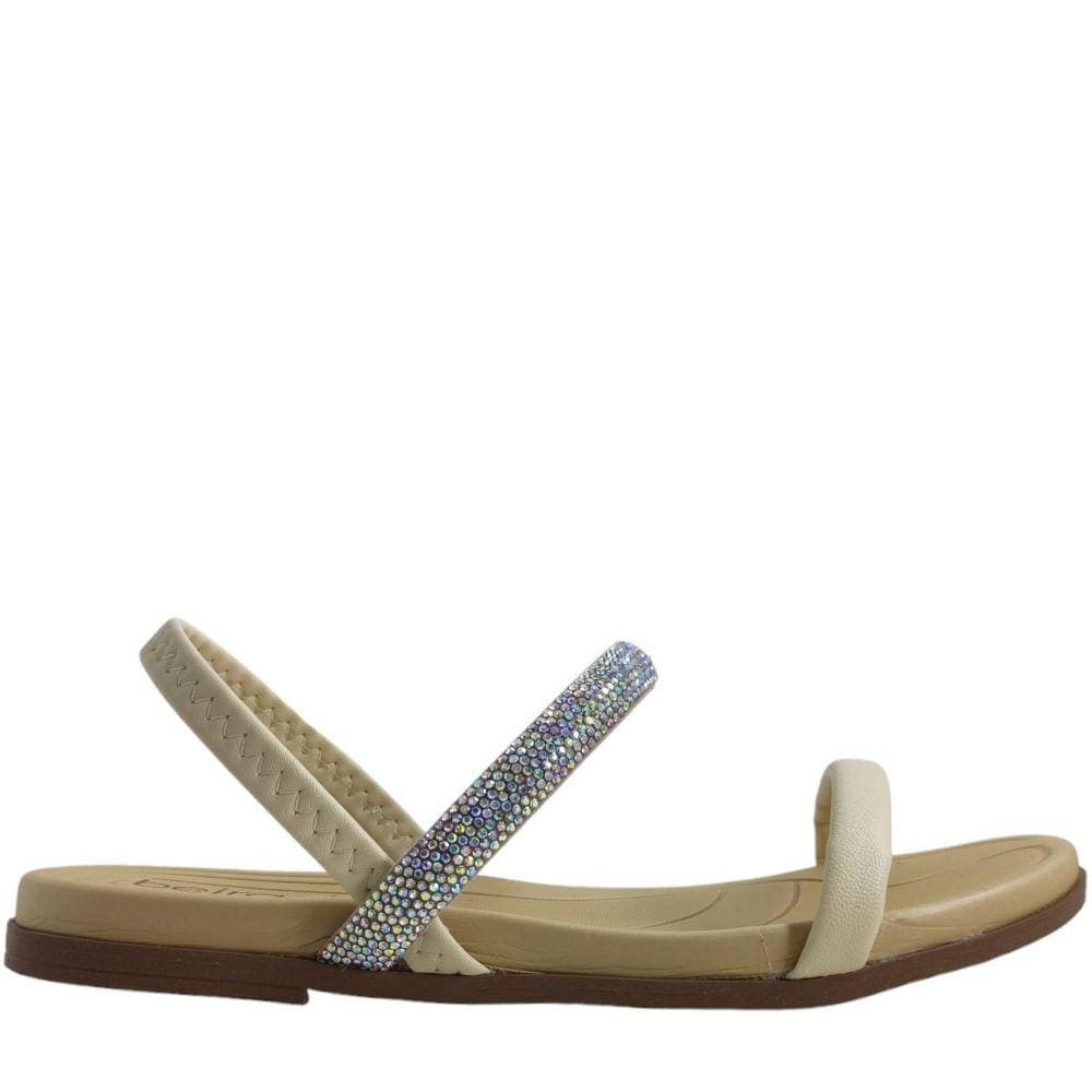 Sandália Rasteira Feminina Casual Dia a Dia com Strass Beira Rio 8507.103