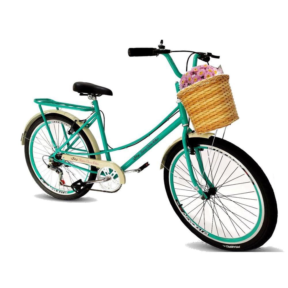 Bicicleta Aro 26 tipo ceci cesta tipo vime 6 marchas mary