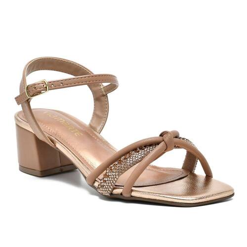 Sandália Via Marte Bico Quadrado Salto Casas Bahia