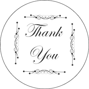 Etiqueta Adesiva Thank You 01 Redonda 3 cm 100 un.