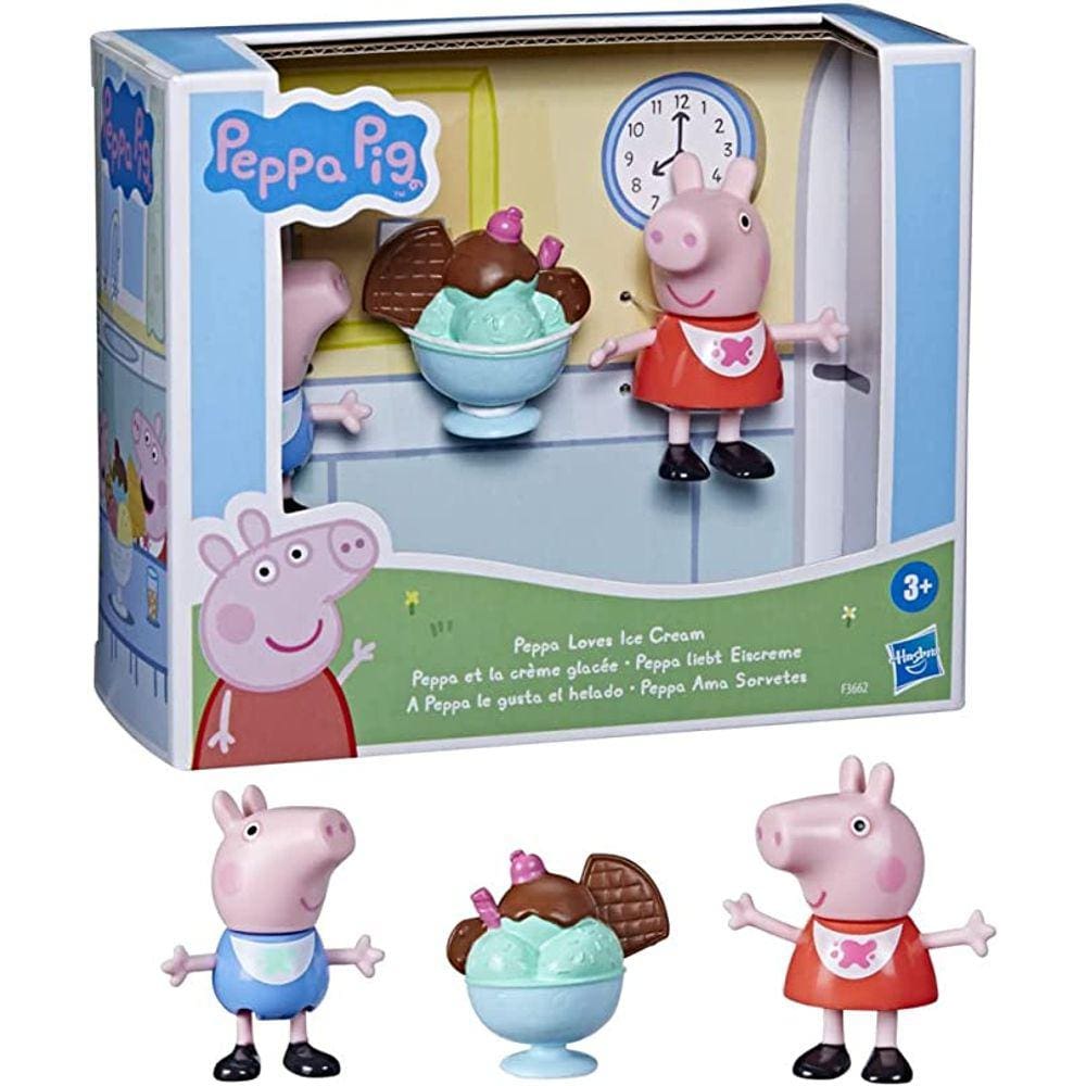 Peppa Pig Casa com Jardim DTC Amarelo/Rosa/Azul