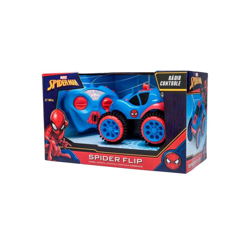 Carro de Controle Remoto Recarregável Spider-Man Tracker Truck