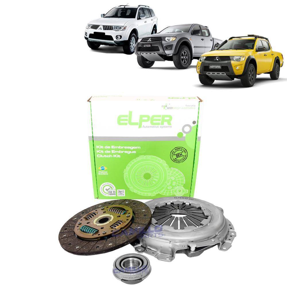 KIT EMBREAGEM 225mm 23EST MITS. L200 2.5 SPORT-OUTDOOR 2003... /L200 2.5 SAVANA-HPE 2003.../PAJERO SPORT-HPE 2.5 2006...