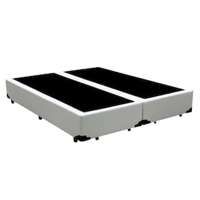 Base Box Casal Bipartido Blindado Sintético Branco