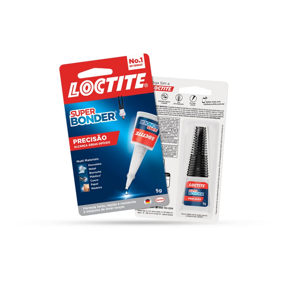 Cola Instantânea Super Bonder Precisão Bico Alongado 5G
