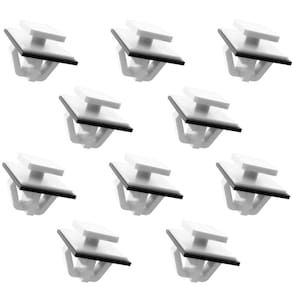 Kit 10 Grampos Presilhas Para Moldura Friso Porta Rextron 05 2006 2007 2008 2009 2010 2011 2012 2015