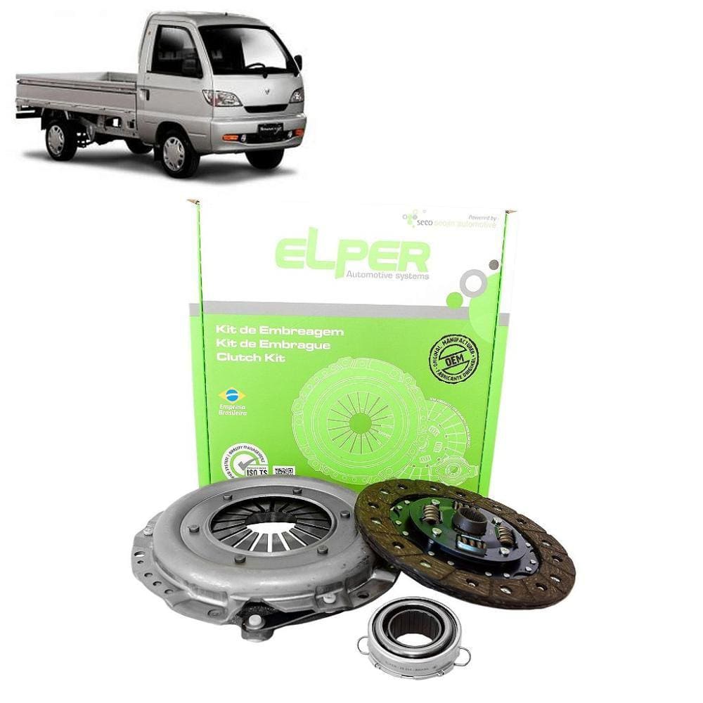KIT EMBREAGEM 180mm 18EST ASIA MOTORS TOWNER 1.0L/EFFA FURGAO 1.0L/EFFA PICAPE 1.0L - TODOS 2008... EM DIANTE