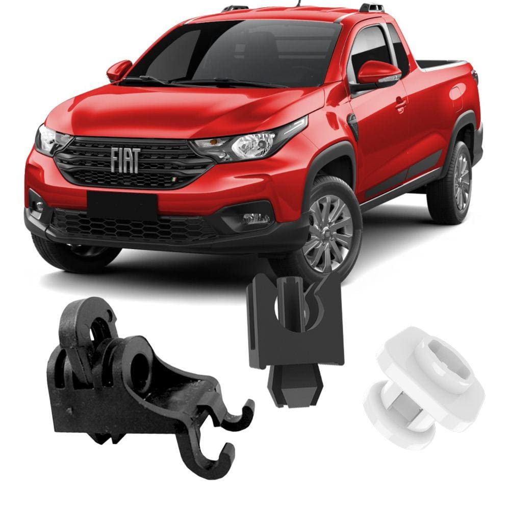 Kit Grampos Presilhas Suporte Para Haste Vareta Do Capô Strada 2020 2021 2022 2023 2024