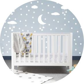 Adesivos Decorativos De Parede Infantil Nuvens Lua Estrelas