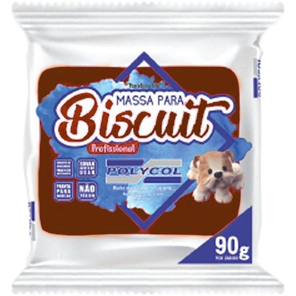 Massa De Porcelana Fria Biscuit 90G Marrom Cx Com 12