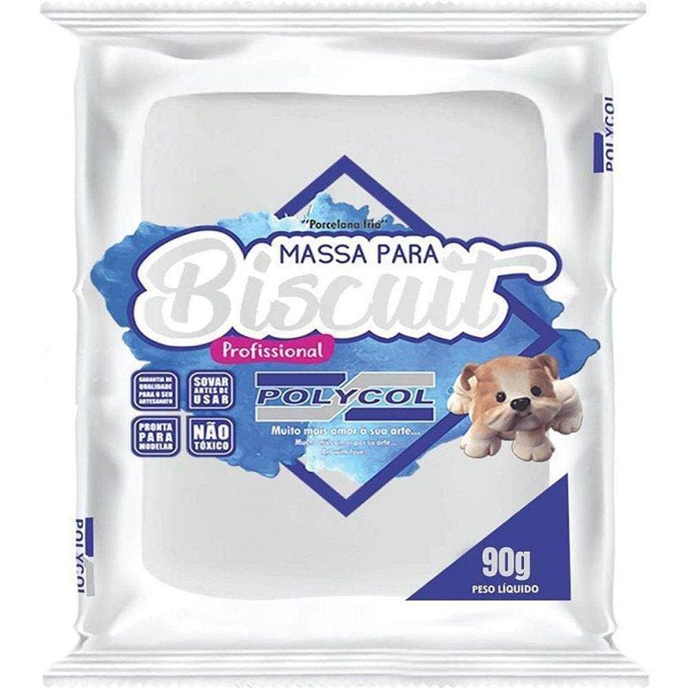 Massa De Porcelana Fria Biscuit 90G Branca Cx Com 12