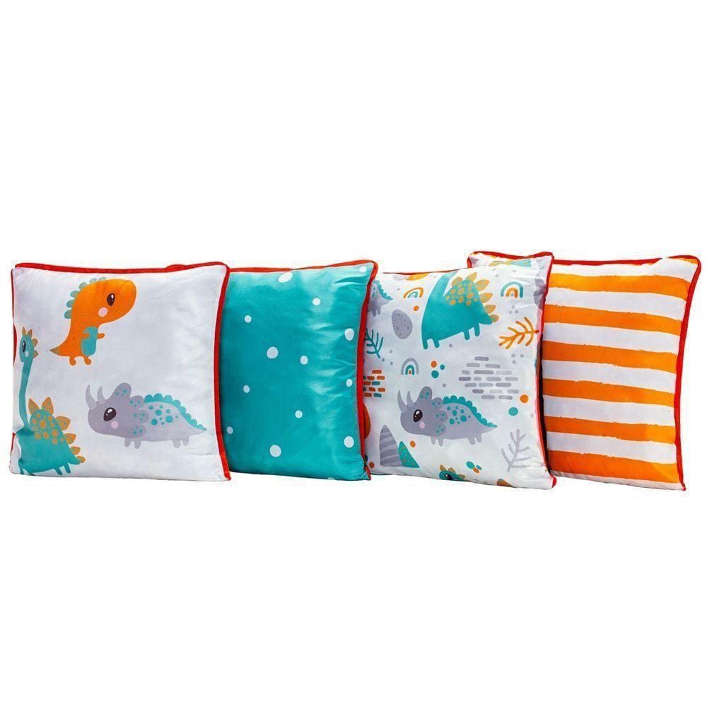 4 Almofadas Cheias Dinossauros 45cmx45cm