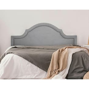 Cabeceira Queen Estofada para Cama Box com Tachas 160x60cm Provençal Luxo Cinza/Fumê