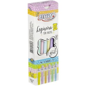 Lapiseira 07Mm Plástica Clip Transp Pastel S Cx Com 12