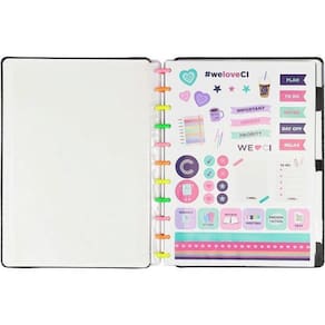 Caderno Inteligente Grande Lets Glitter Neon Black