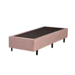Base Box Solteirão King Suede Rosé 203x96x40xm