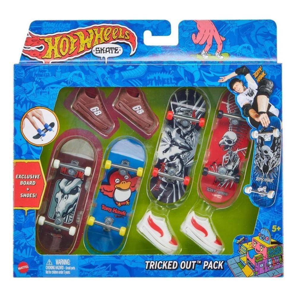 HOT WHEELS SKATE DE DEDO + TENIS HGT46 - MATTEL –